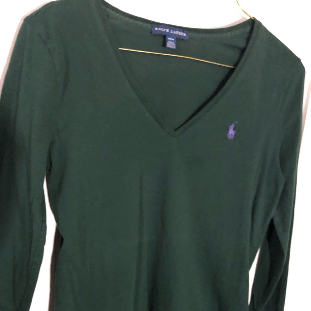 Ralph Lauren pullover, v neck tee, size M